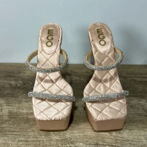 NWOT EGO Joselyn Quilted platform heels size 7 light pink